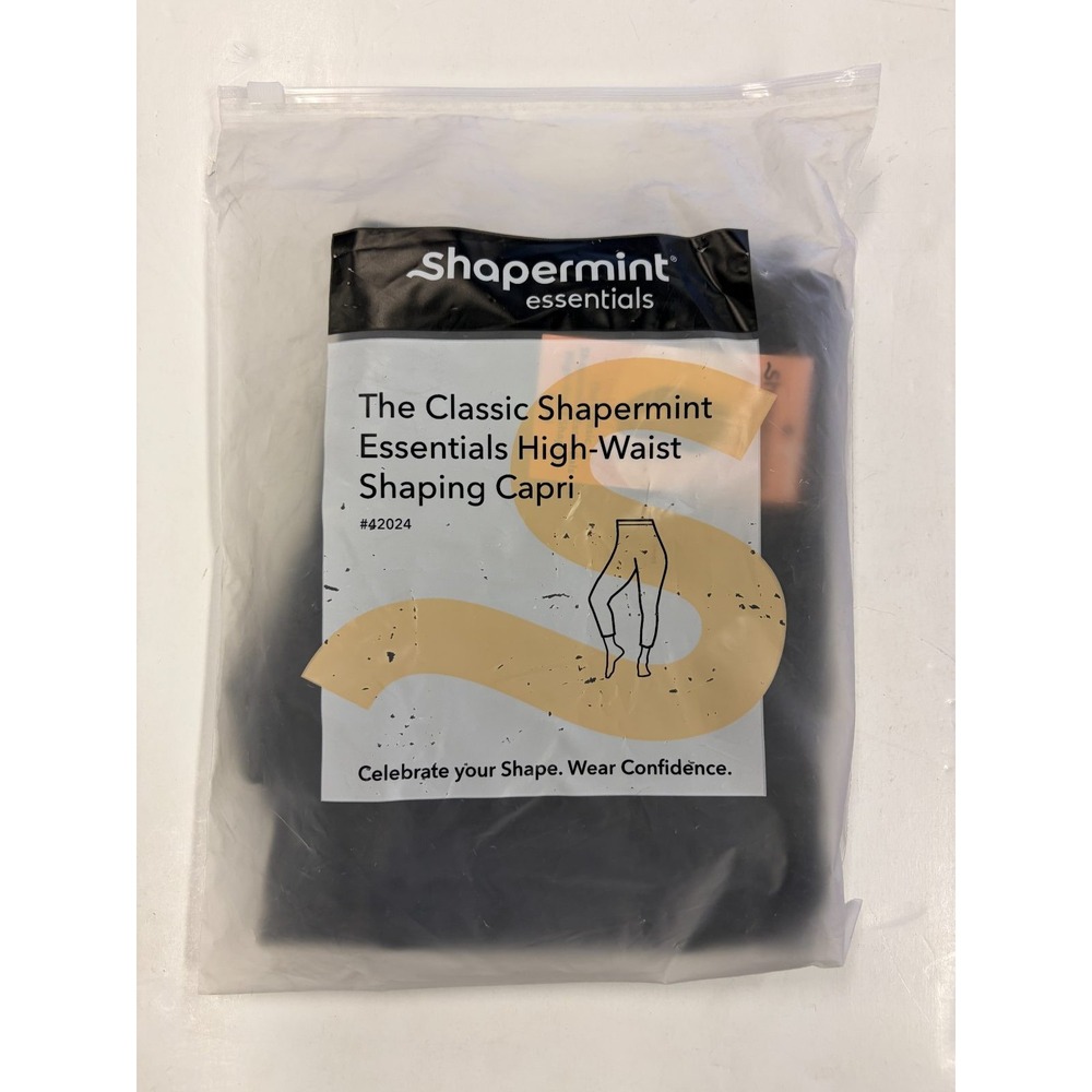 Shapermint Essentials High-Waist Shaping Capri Women's L Black Shapewear 42024 N
